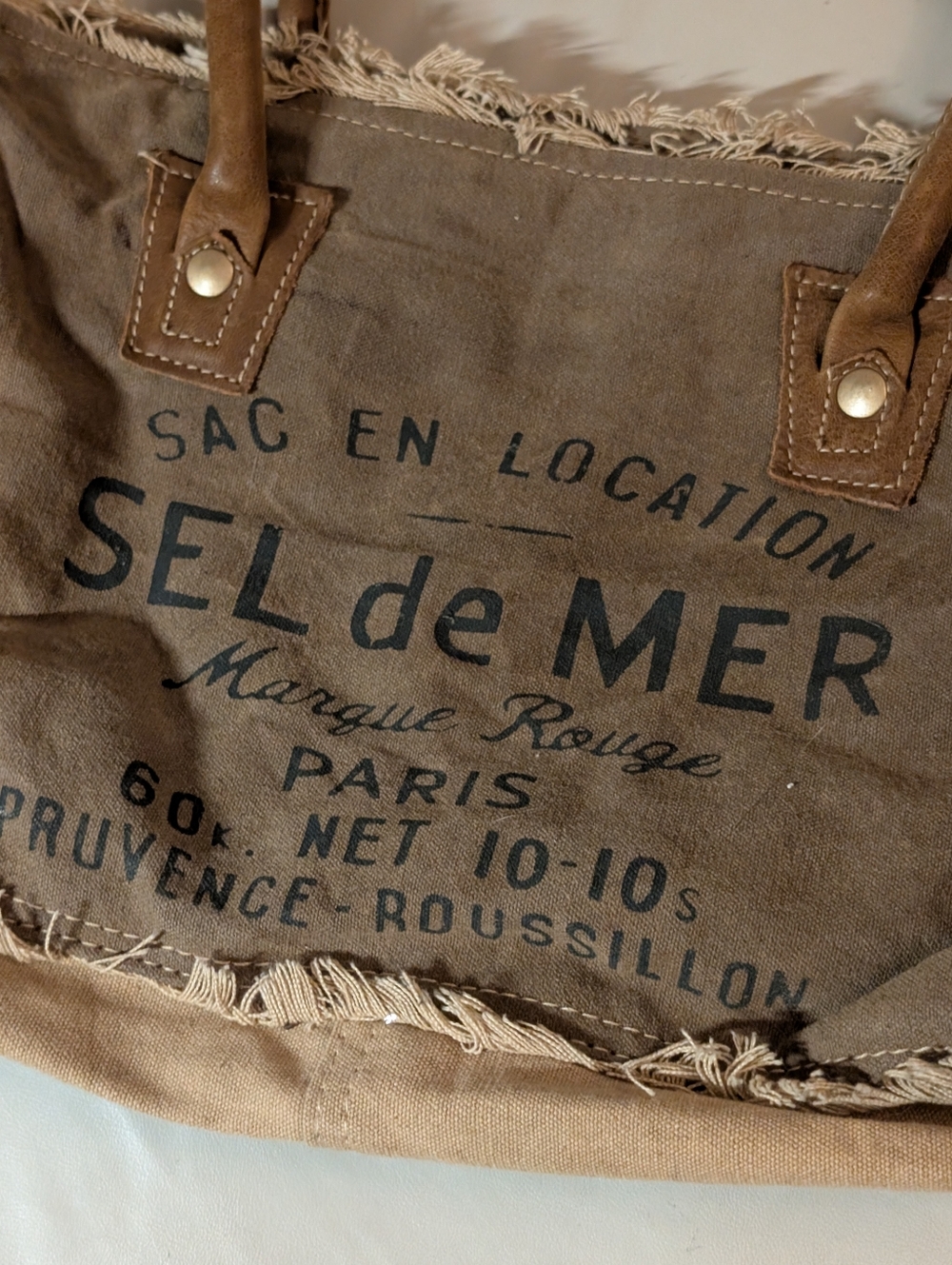 Myra Bag Sel de Mer Up-cycled Canvas Handbag - Picture 2 of 9
